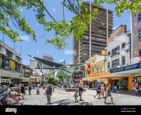 Queen Street Mall, popular pedestrian shopping mall in the centre of ...