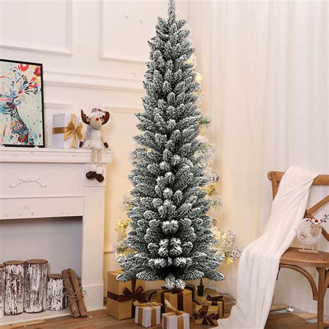 slim christmas tree 5ft on sale christmas decoration for home 6FT 7FT ...