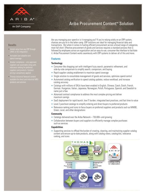 Ariba Procurement Content Solution | PDF | Procurement | Enterprise ...