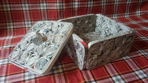 DIY Newspaper Craft | How to make newspaper box | Newspaper Basket ...