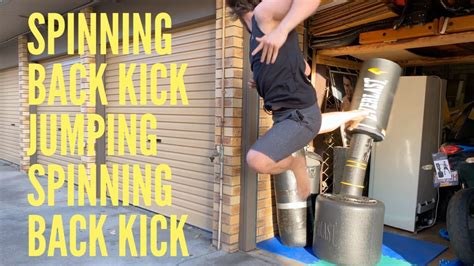 Spinning Back Kick and Jumping Spinning Back Kick tutorial - YouTube