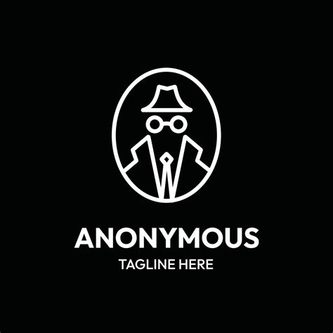 Anonymous hacker line art outline logo 24705859 Vector Art at Vecteezy