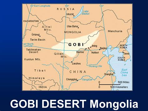 World Map Gobi Desert