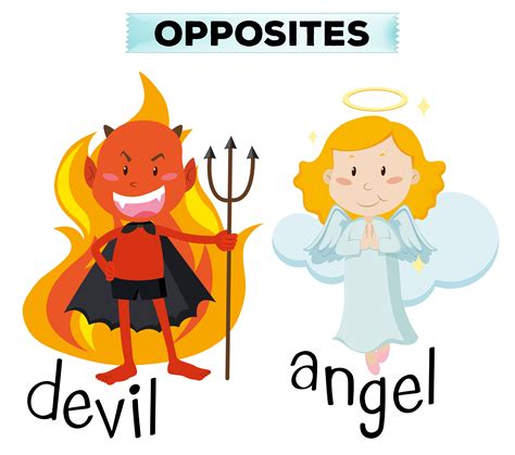 Devil and angel characters on white 302991 Vector Art at Vecteezy