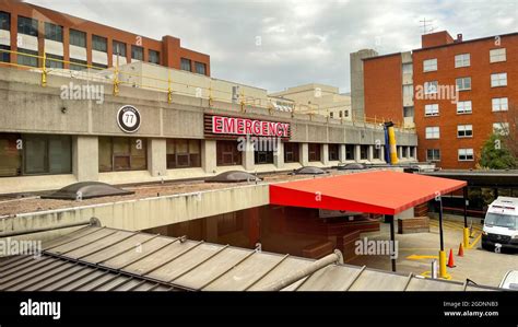 Atlanta, GA USA - March 26, 2021: The exterior Emergency Room sign at ...