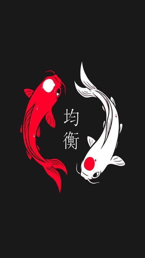 Equilibrio koi, pescado, japonés, Fondo de pantalla de teléfono HD | Peakpx