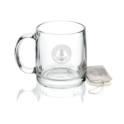 Stanford University 13 oz Glass Coffee Mug at M.LaHart & Co.