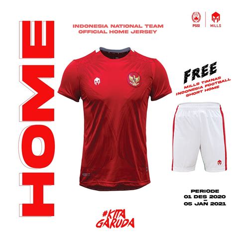 JERSEY TIMNAS GARUDA INDONESIA 2020 MILLS 1017GR JERSEY TIMNAS HOME ...