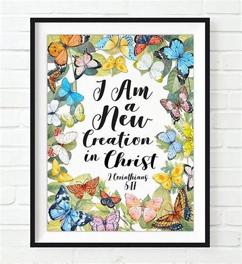 I Am a New Creation in Christ 2 Corinthians 5:17 ART PRINT | Christian ...