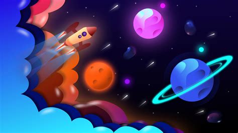 Download wallpaper 1920x1080 space trip, colorful planet, digital art ...