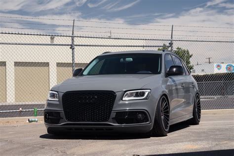 Custom Painted Audi Q5 Sitting Low on Black Rotiform Custom Wheels ...