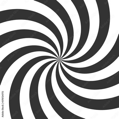 Psychedelic spiral. Black and white hypnotic swirl background ...