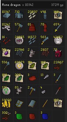 Loot from 10K Rune Dragons : r/2007scape