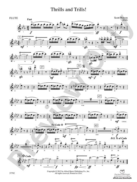 Thrills and Trills!: Flute: Flute Part - Digital Sheet Music Download