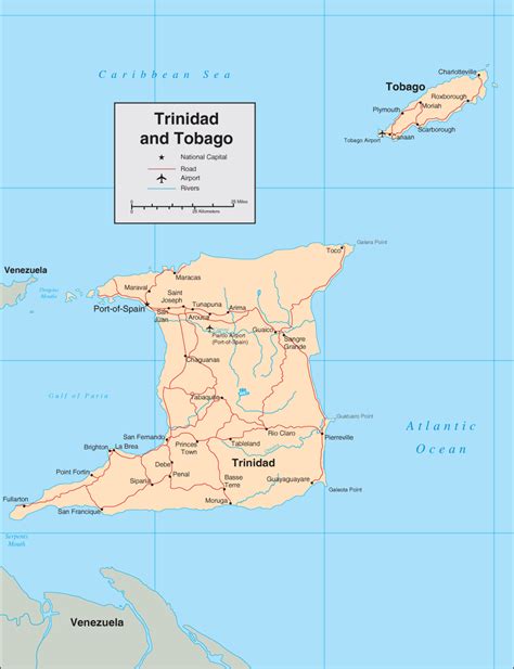 Trinidad Map - Map of Trinidad and Tobago