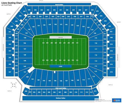 Ford Field Seating Chart With Seat Numbers – Brodbeck's Blog