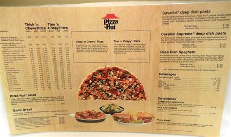 Pizza Hut menu, 1975. : VintageMenus