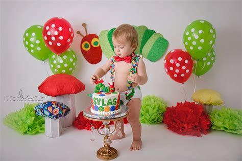 The hungry caterpillar Theme cake smash photography www.kimcowanphoto ...