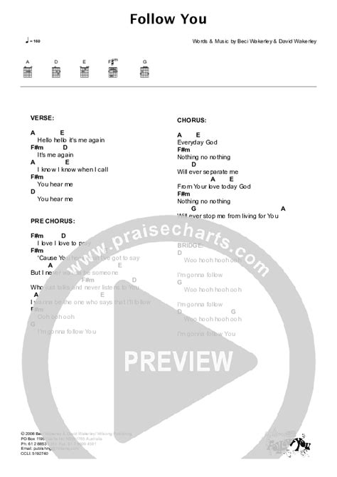 Follow You Chords PDF (Hillsong Kids) - PraiseCharts