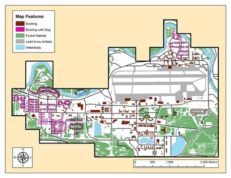 Colored Map Of Fort Wainwright Buildings