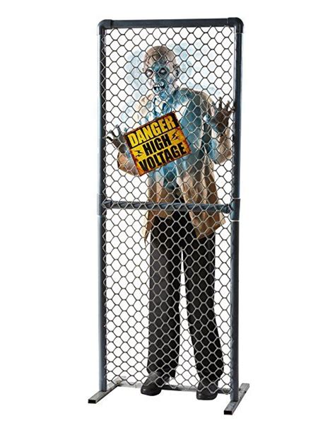 Spirit Halloween 5.8 Ft Fenced-In High-Voltage Zombie | Halloween props ...