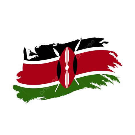 Kenya Flag With Waving Brush Stroke Clipart Hd Images, Kenya Flag Brush ...