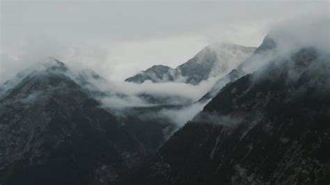 Drone Footage of a Mountains and Clouds · Free Stock Video