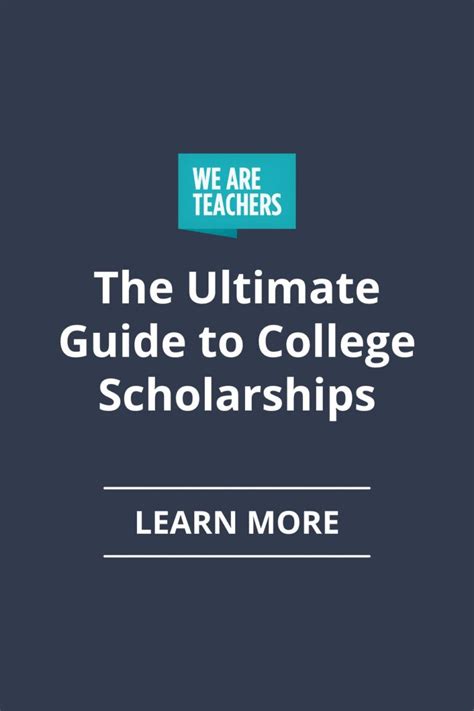 The Ultimate Guide to College Scholarships - We Are Teachers