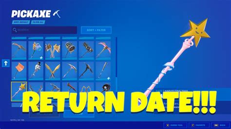 STAR WAND PICKAXE RETURN RELEASE DATE IN FORTNITE 2022! - YouTube