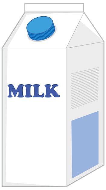 Free Vector | A carton of milk isolated