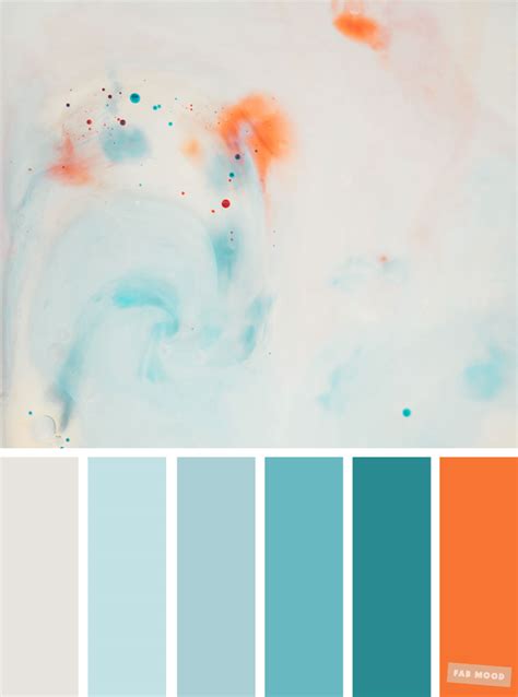 Light blue teal and orange colour palette 1 - Fab Mood | Wedding ...