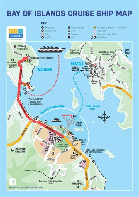 Official Cruise Ship & Port Map for the Bay of Islands