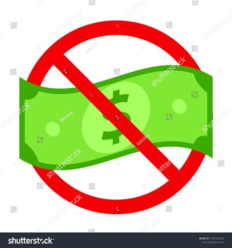 No Cash Concept Icon Clipart Image Stock Vector (Royalty Free ...