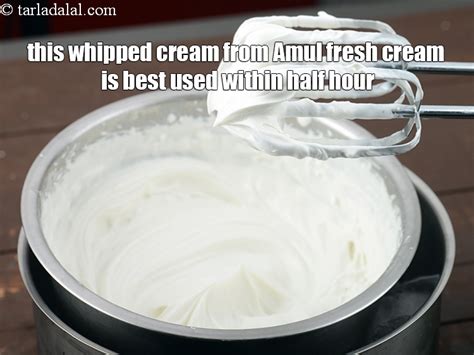 Whipped Cream Using Fresh Cream ( Cakes and Pastries) recipe