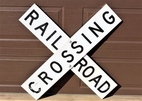 Vintage Railroad Crossing Crossbuck Sign, 40 in x 40 in | Old signs ...