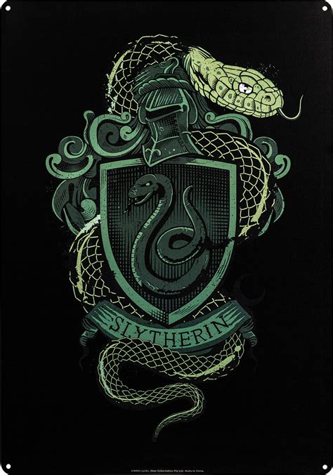 Harry Potter - Slytherin House Crest Tin Sign | Harry potter wallpaper ...