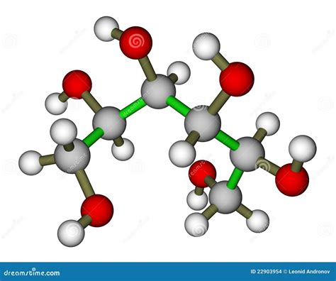 Sorbitol, Glucitol, Chemical Formula And Skeletal Structure Cartoon ...