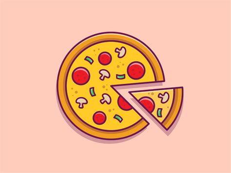 Pizza! 🍕🍕 | Pizza drawing, Vector icons illustration, Illustrator tutorials