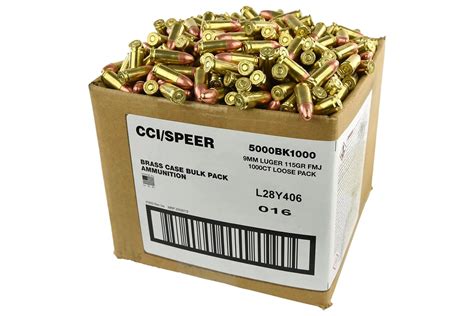 CCI 9mm Luger Ammo 115gr FMJ 1000rds Bulk Loose Pack | Big Tex Ordnance