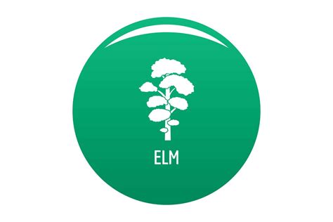 Elm tree icon vector green By Anatolir56 | TheHungryJPEG