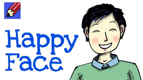 How to draw a Happy Face | Step by Step with Easy Spoken Instructions