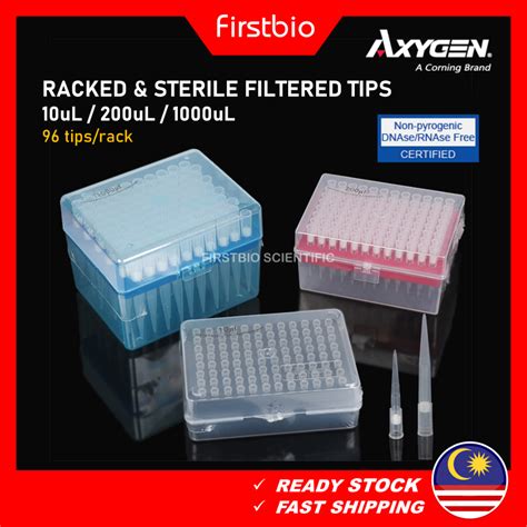 AXYGEN Filter Tips Racked & Sterile 10uL / 200uL / 1000uL Filtered ...