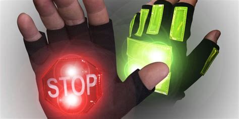 LIGHTED TRAFFIC SAFETY GLOVES | Safety gloves, Traffic safety, Gloves