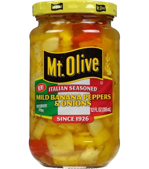 Italian Seasoned Mild Banana Peppers & Onions | Crispy & Tangy