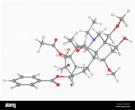 Aconitine poison molecule Stock Photo - Alamy