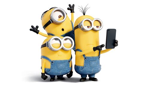 Three crazy minions make a selfie - Funny cartoon characters Wallpaper ...