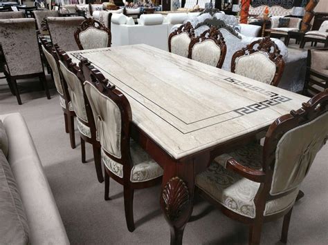 Buy Elegant Beige Cushioned 8-Seater Dining Table Online at Best Prices