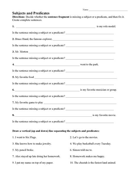 Sentence Structure Worksheets | Language Arts Activities