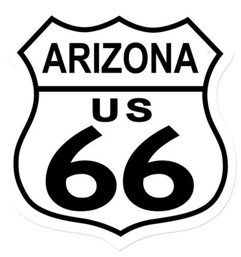 Retro Route 66 Arizona Shield Metal Sign 15 x 15 Inches