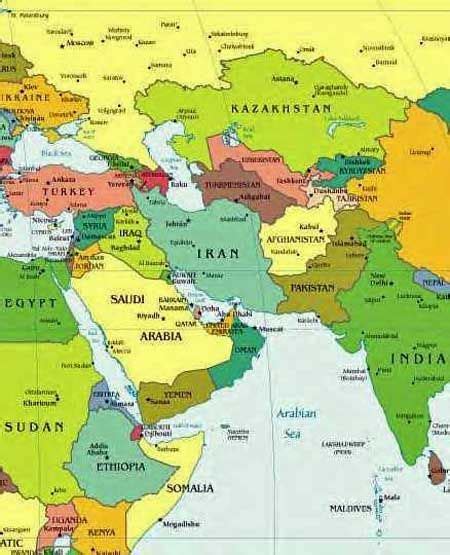 Iran Politics Club: Iran Political Maps 11: Middle East, Caspian Sea ...